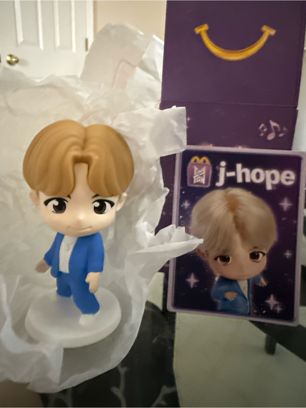 BTS Tiny Tan j-hope McDonald's Mini Figure new with card and box